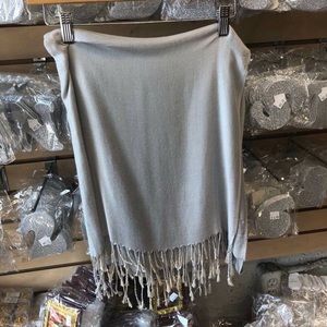 Silver pashmina scarf